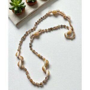 Natural Cowrie Sea Shell Necklace Beach Boho Surfer Coastal Sealife Jewelry